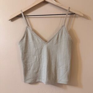 Lululemon Cotton Pointelle Cropped Cami Tank Top Small